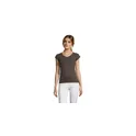 Variante gris foncé - MOON T-SHIRT FEMME COL V