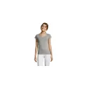 Variante gris chiné - MOON T-SHIRT FEMME COL V