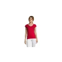 Variante rouge - MOON T-SHIRT FEMME COL V