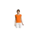 Variante orange - MOON T-SHIRT FEMME COL V