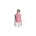 Variante rose orchidée - MOON T-SHIRT FEMME COL V