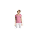 Variante rose orchidée - MOON T-SHIRT FEMME COL V