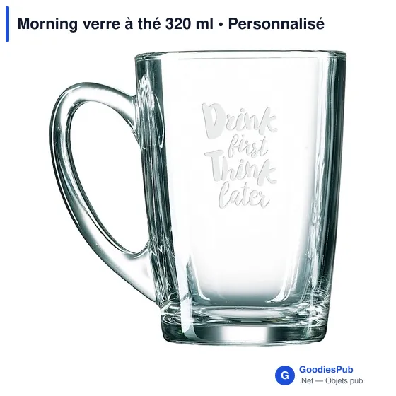 Verre à thé personnalisable 320 ml avec logo - Morning - Image 2