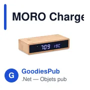 MORO Chargeur sans fil en bambou - Miniature 1
