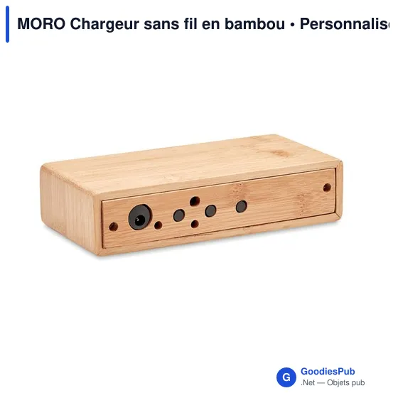 MORO Chargeur sans fil en bambou - Image 2
