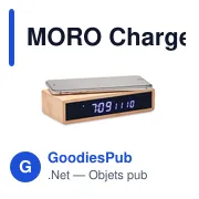 MORO Chargeur sans fil en bambou - Miniature 3