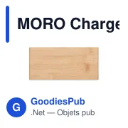 MORO Chargeur sans fil en bambou - Miniature 4