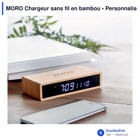 MORO Chargeur sans fil en bambou - Image 5
