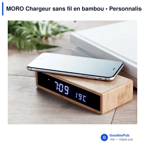 MORO Chargeur sans fil en bambou - Image 6