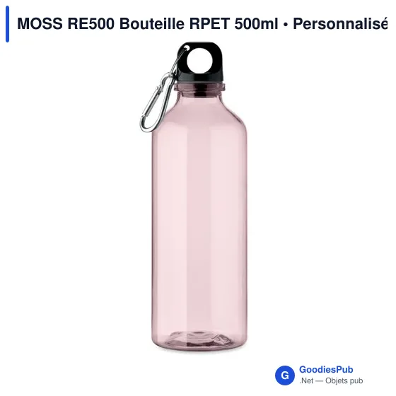 Bouteille personnalisable MOSS RE500 avec logo - 500ml en RPET - Image 1