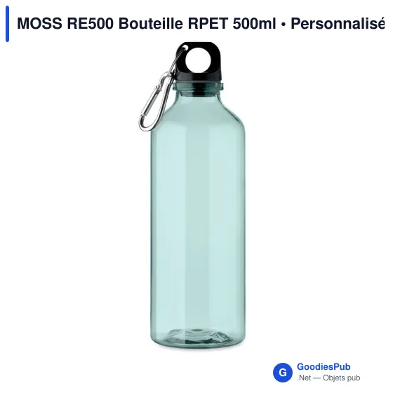 Bouteille personnalisable MOSS RE500 avec logo - 500ml en RPET - Image 11