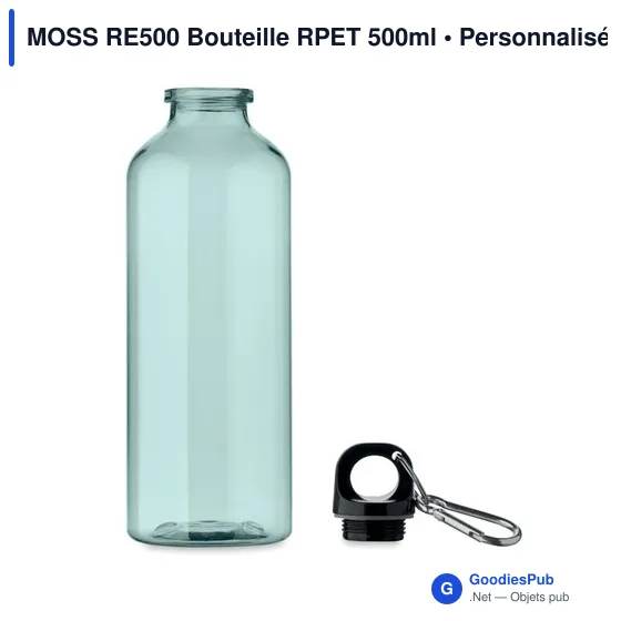 Bouteille personnalisable MOSS RE500 avec logo - 500ml en RPET - Image 12