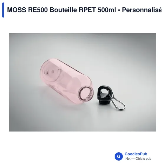 Bouteille personnalisable MOSS RE500 avec logo - 500ml en RPET - Image 5