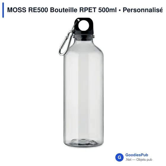 Bouteille personnalisable MOSS RE500 avec logo - 500ml en RPET - Image 6