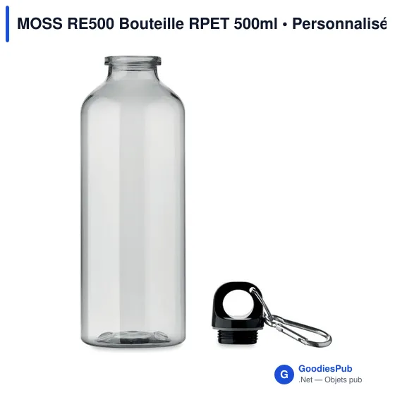 Bouteille personnalisable MOSS RE500 avec logo - 500ml en RPET - Image 7