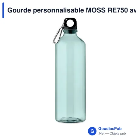 Gourde personnalisable MOSS RE750 avec logo en RPET 750ml