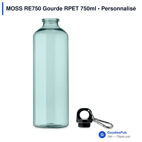 Gourde personnalisable MOSS RE750 avec logo en RPET 750ml - Image 2