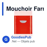 Mouchoirs en cellulose personnalisables avec logo - Mouchoir Farnex - Miniature 1