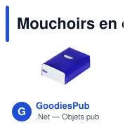 Mouchoirs en cellulose personnalisables avec logo - Mouchoir Farnex - Miniature 11