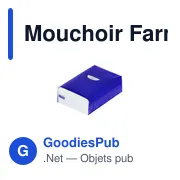 Mouchoirs en cellulose personnalisables avec logo - Mouchoir Farnex - Miniature 8