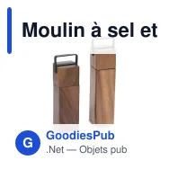 Moulin à sel et à poivre personnalisable en bois avec logo - Orrefors Jernverk - Miniature 2