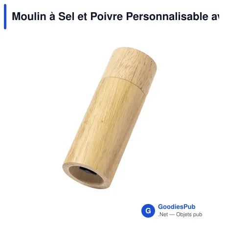 Moulin à Sel et Poivre Personnalisable avec Logo - Yonan