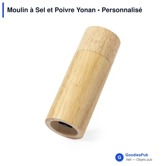 Moulin à Sel et Poivre Personnalisable avec Logo - Yonan - Image 2