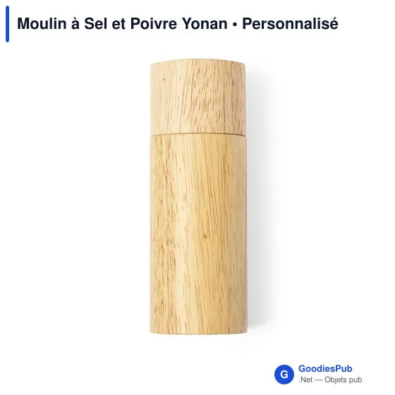 Moulin à Sel et Poivre Personnalisable avec Logo - Yonan - Image 3