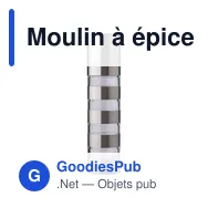 Moulin à épices personnalisable en acier inoxydable Rylan avec logo - Miniature 1