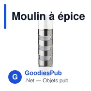 Moulin à épices personnalisable en acier inoxydable Rylan avec logo - Miniature 2