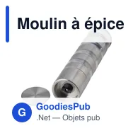 Moulin à épices personnalisable en acier inoxydable Rylan avec logo - Miniature 3