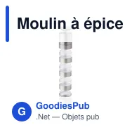 Moulin à épices personnalisable en acier inoxydable Rylan avec logo - Miniature 5
