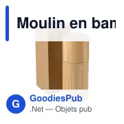 Moulin à épices personnalisable en bambou Verena avec logo - Miniature 5