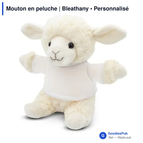 Mouton en peluche personnalisable avec logo - Bleathany - Image 4