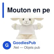 Mouton en peluche personnalisable avec logo - Bleathany - Miniature 5
