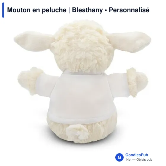 Mouton en peluche personnalisable avec logo - Bleathany - Image 6