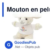 Mouton en peluche personnalisable avec logo - Bleathany - Miniature 9