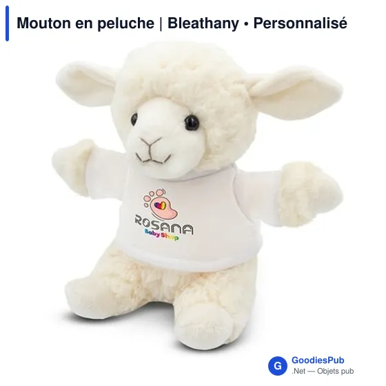 Mouton en peluche personnalisable avec logo - Bleathany - Image 9
