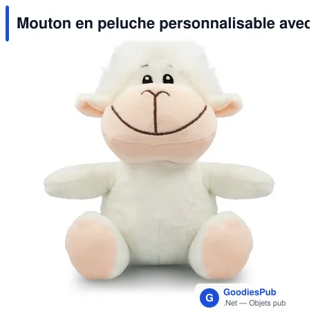 Mouton en peluche personnalisable avec logo - Klinta