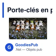 Porte-clés en peluche personnalisable Mouton avec logo - Colleen - Miniature 3