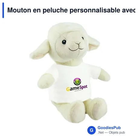 Mouton en peluche personnalisable avec logo - Cloudy
