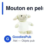 Mouton en peluche personnalisable avec logo - Cloudy - Miniature 2