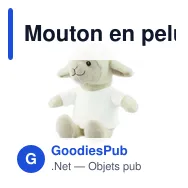 Mouton en peluche personnalisable avec logo - Cloudy - Miniature 3
