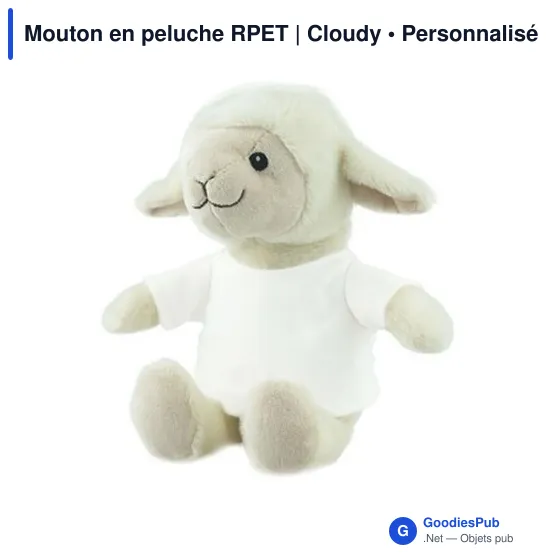 Mouton en peluche personnalisable avec logo - Cloudy - Image 3
