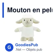 Mouton en peluche personnalisable avec logo - Cloudy - Miniature 4