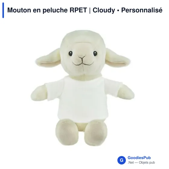 Mouton en peluche personnalisable avec logo - Cloudy - Image 4