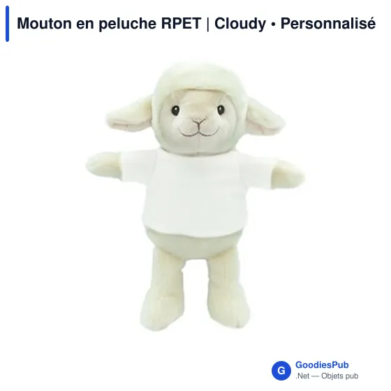 Mouton en peluche personnalisable avec logo - Cloudy - Image 5
