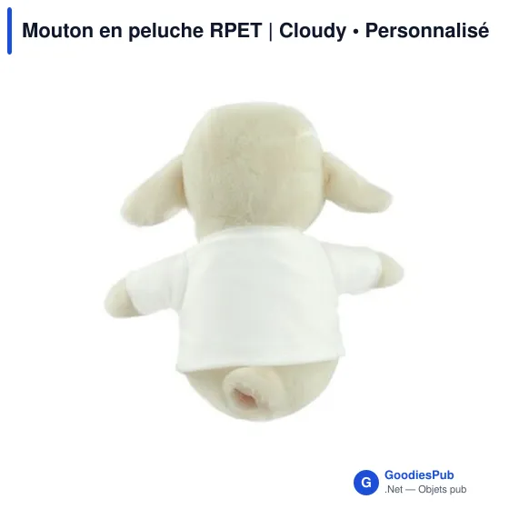 Mouton en peluche personnalisable avec logo - Cloudy - Image 6
