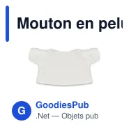 Mouton en peluche personnalisable avec logo - Cloudy - Miniature 7