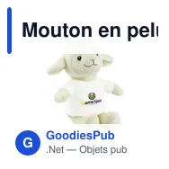 Mouton en peluche personnalisable avec logo - Cloudy - Miniature 9